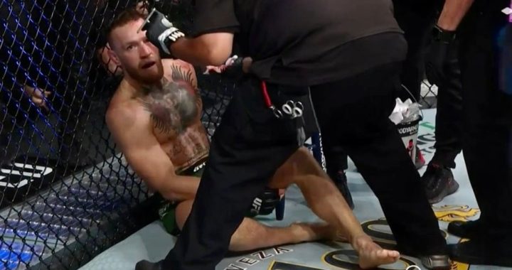 Conor McGregor se brise la cheville et s’incline face à Dustin Poirier [Vidéo]