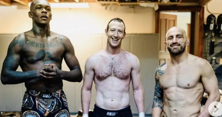 Mark Zuckerberg est devenu très musclé et s’entraîne avec Israel Adesanya et Alexander Volkanovski [PHOTO]