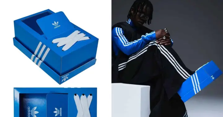 Adidas surprend tout le monde avec sa paire de baskets en forme de boîte à chaussure