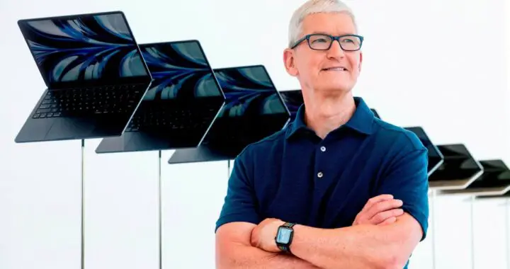 Tim Cook, patron d’Apple, annonce la sortie du nouvel MacBook Pro M4